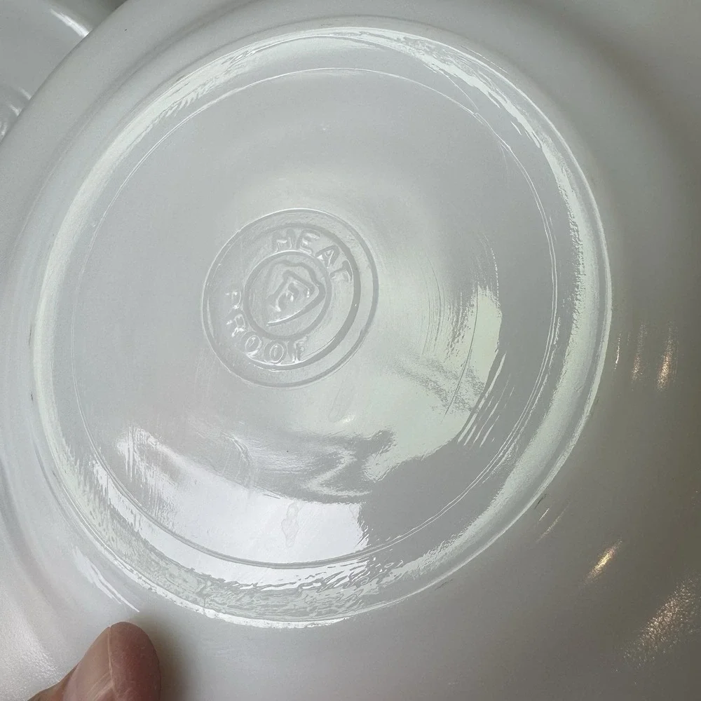 VTG 1960s Federal Milk Glass Golden Glory Salad Dessert Plates Set Of 3
